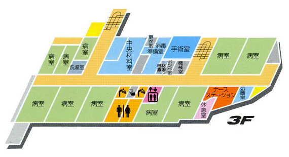院内フロアマップの画像3F