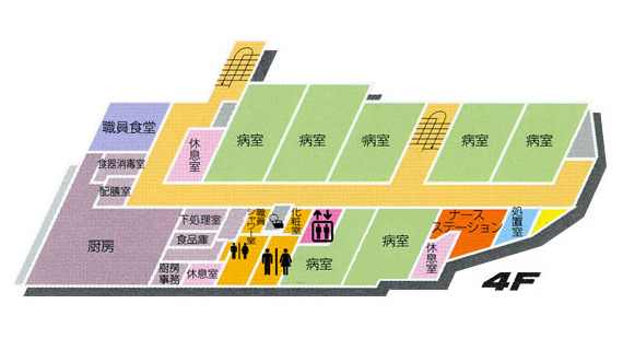 院内フロアマップの画像4F
